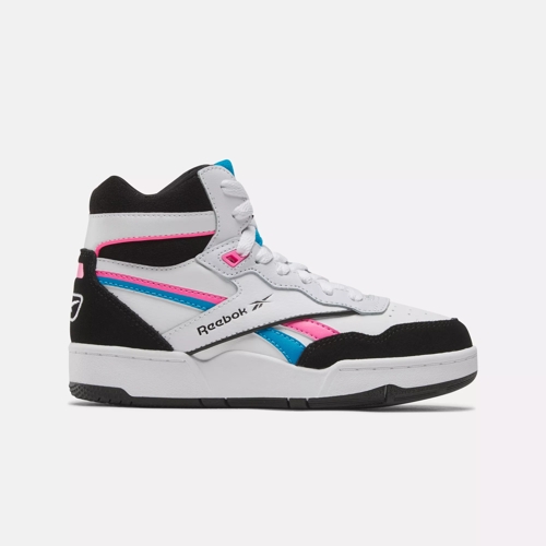 BB 4000 II Mid Shoes Preschool White Engineered Aqua Atomic Pink Reebok