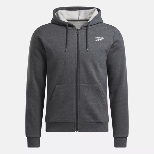 Reebok Identity Fleece Full-Zip Hoodie in SOFT ECRU