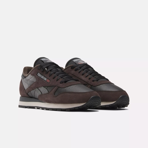 Classic Leather Shoes Black Dark Matter Grey 5 Reebok