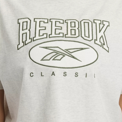 Classics Archive Essentials Big Logo Crop T-Shirt - Chalk | Reebok