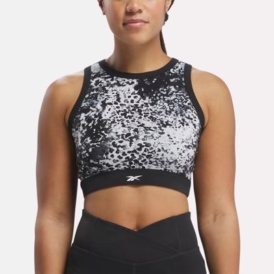 Reebok NWT Mid-Impact Animal Print Sports Bra Racerback