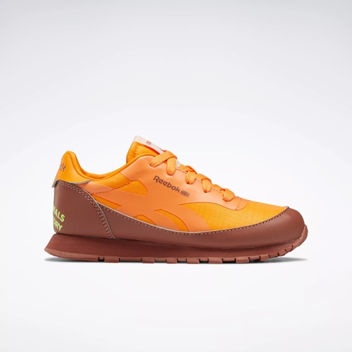 Animals Observatory Classic Leather Shoes - Preschool Boulder Brown / Bright Orange / Solar | Reebok
