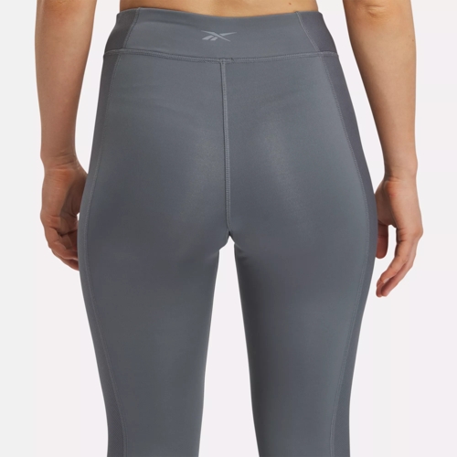 Reebok Workout Ready Ribbed High-Rise Leggings Womens Athletic