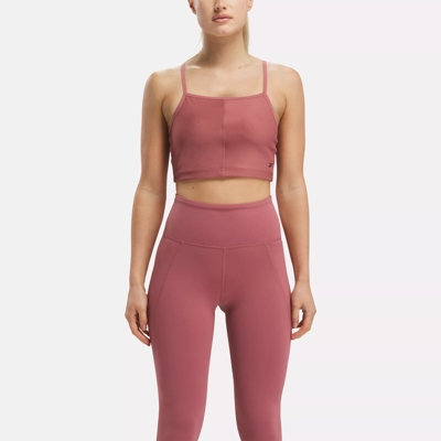 Yoga Performance Rib Crop Top - Purple Oasis | Reebok