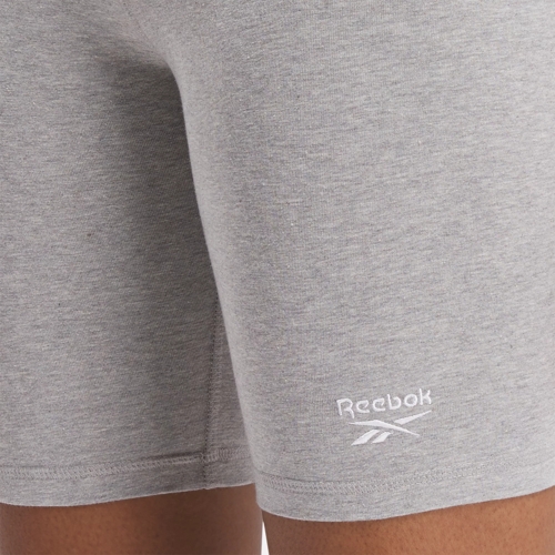 Reebok Identity Small Logo Cotton Bike Short - Medium Grey Heather