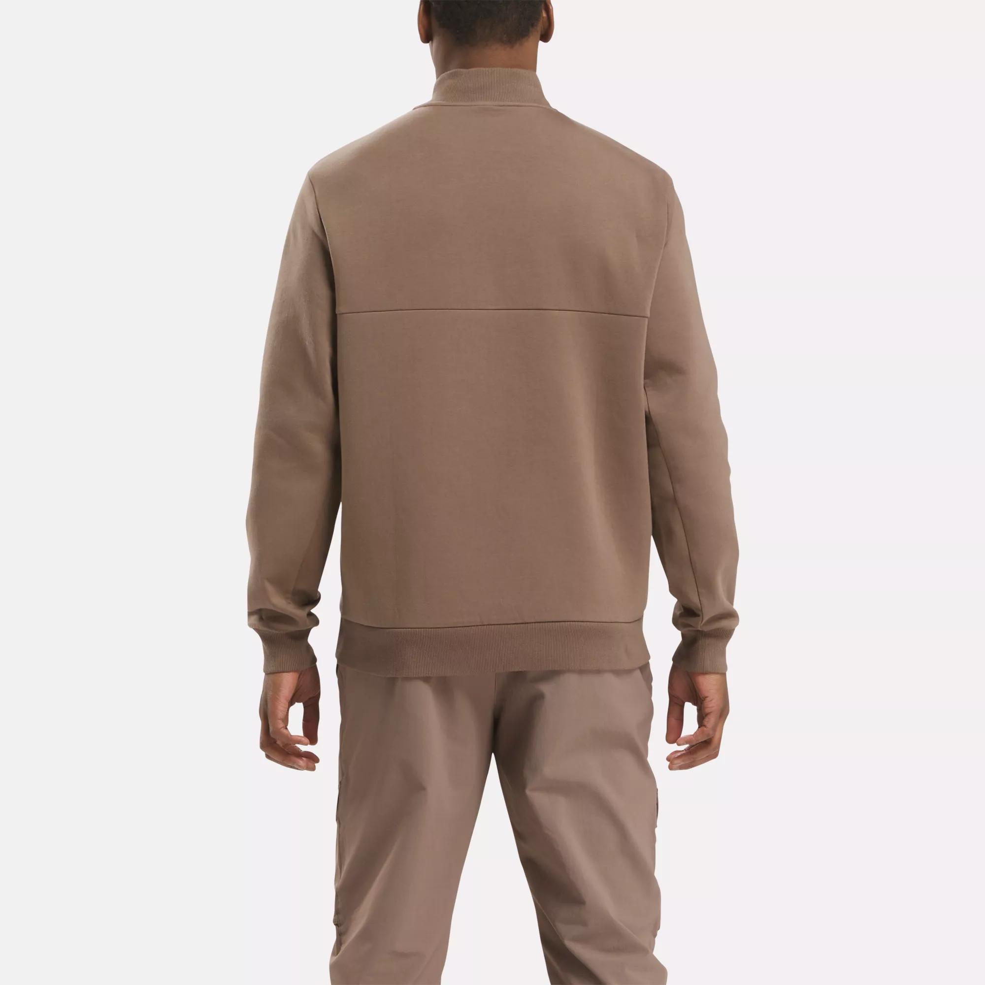 Active Collective DreamBlend 1/4 Zip Sweatshirt - Utility Brown | Reebok