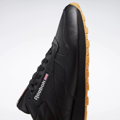 Mens Reebok Classic Leather Athletic Shoe - Black / Gum