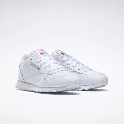 Reebok Classic Leather Athletic Shoe - Big Kid - White / Pastel