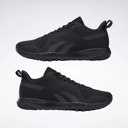 Flexagon Force 3 4E Men's Training Shoes - Black / Black / Pure Grey 8 | Reebok