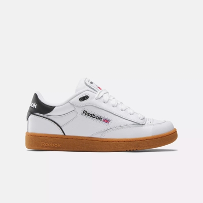 White reebok with bubble gum clearance bottom