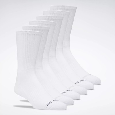 Reebok Basic Crew Socks 6 Pairs White Reebok