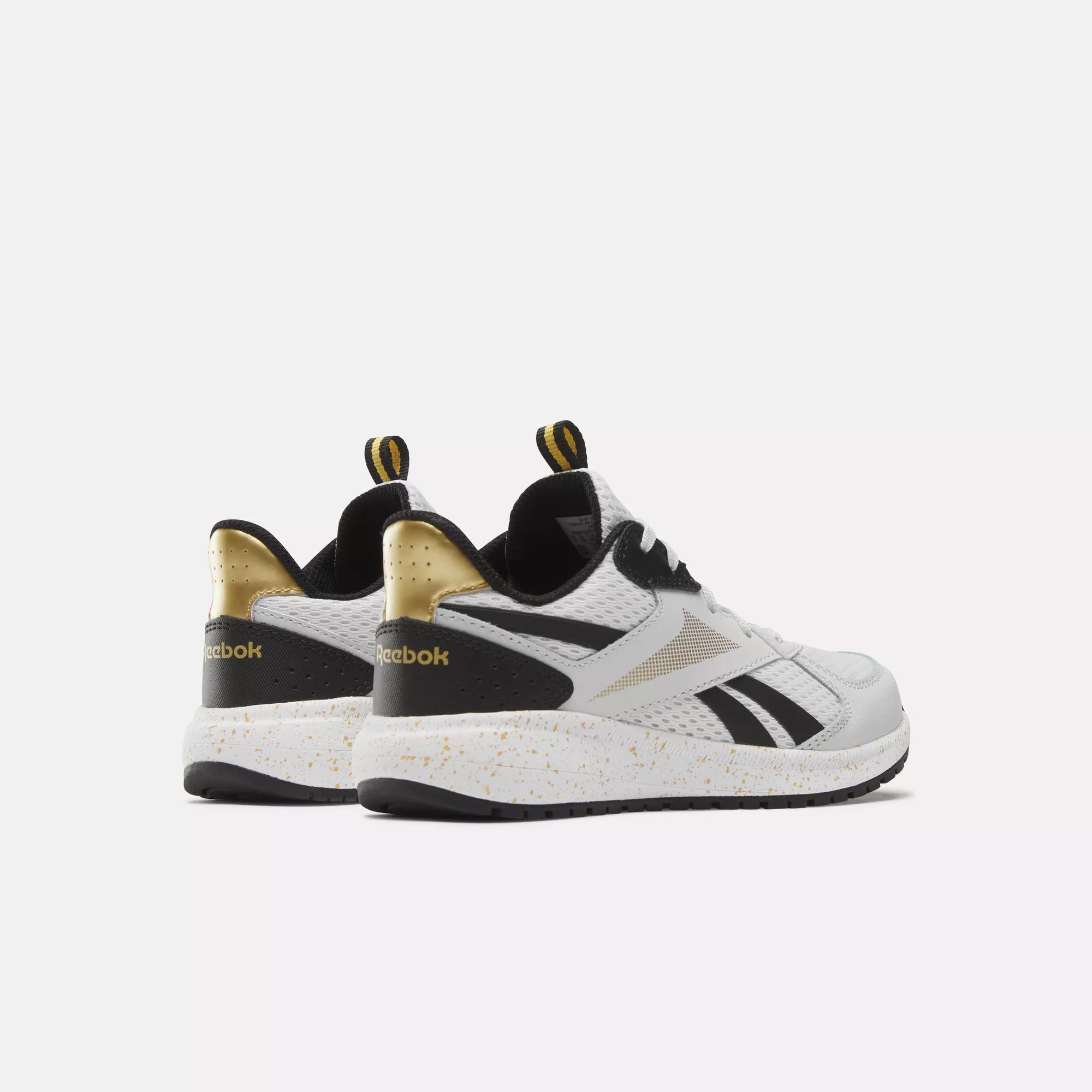 Reebok Road Supreme 4 Shoes Preschool Pure Grey 7 Core Black Matte Gold Metallic Reebok