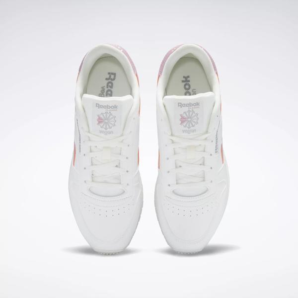 reebok baskets classiques en cuir textur谷 lilas