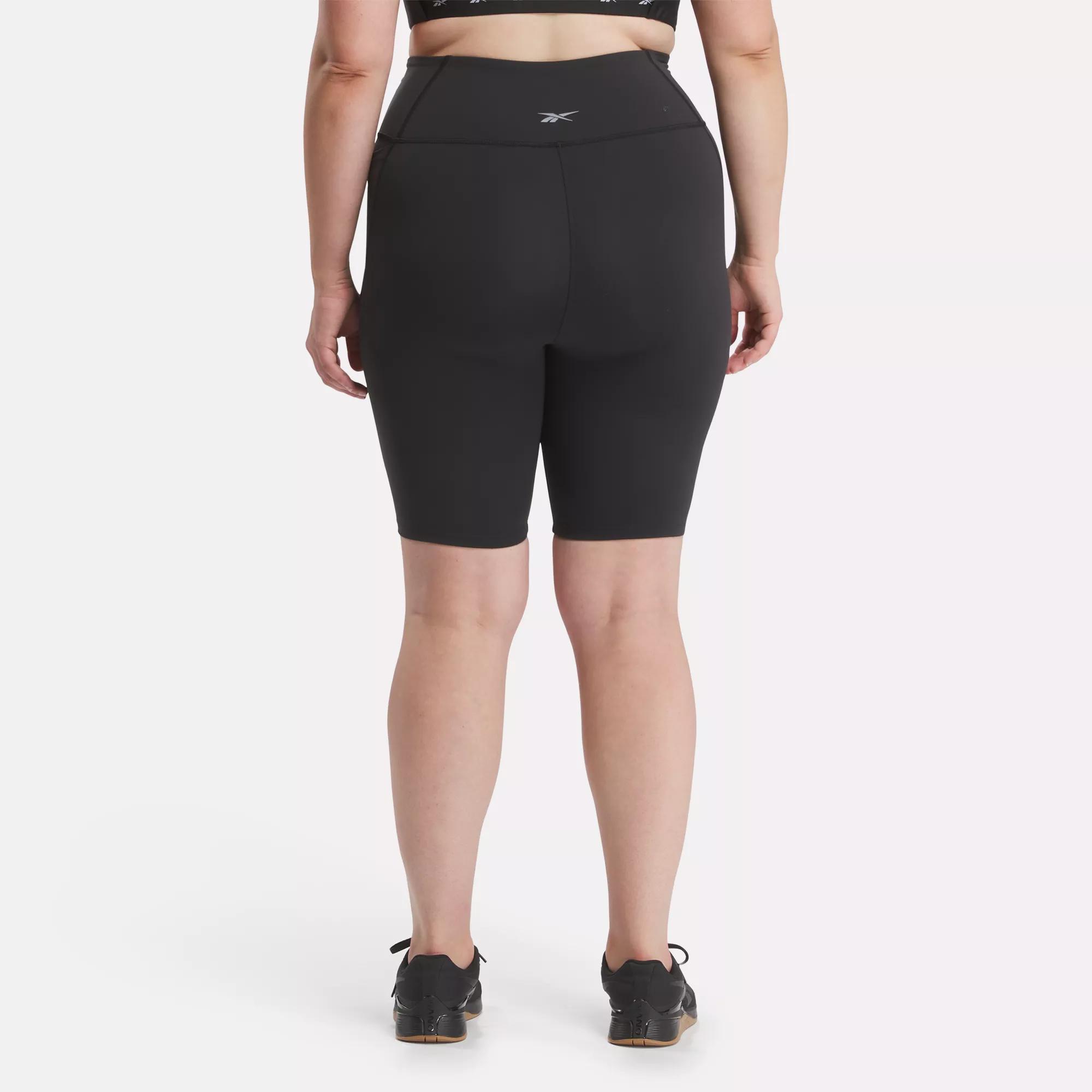 Lux High-Rise Bike Shorts (Plus Size) - Black | Reebok