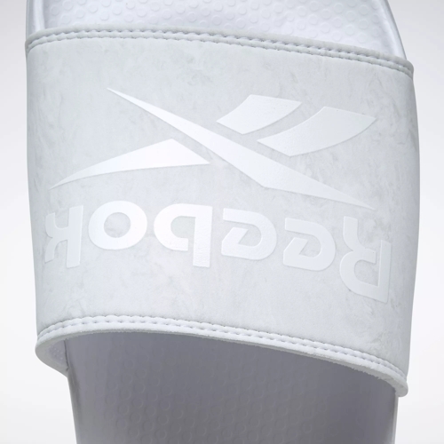 Reebok discount sliders white