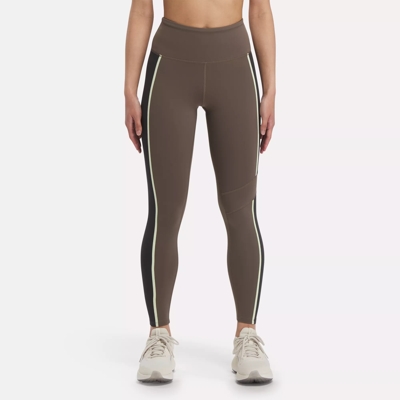 Womens Reebok Lux High-Waisted Colorblock Tights & Leggings Pants