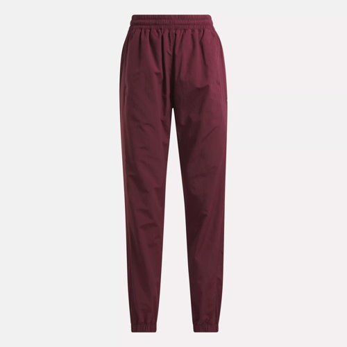 Reebok Women's Pull-on Drawstring Tricot Pants, A Macy's Exclusive In  Classic Maroon F