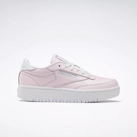 reebok classics white club c double sneakers