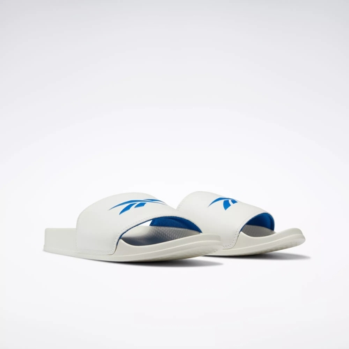 White hotsell reebok slides