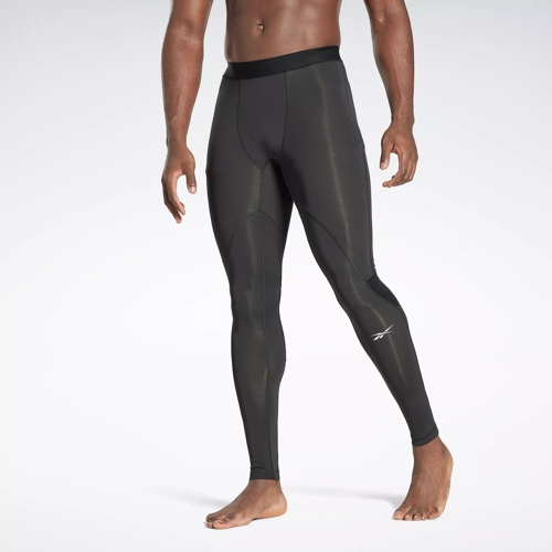 Men's Breathable Fitness Tights - 500 Black - Black, Black