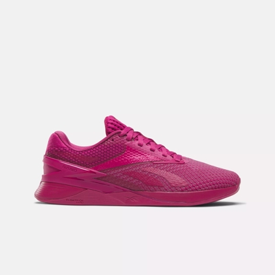 Reebok black and pink trainers online