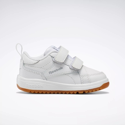 White reebok shop shoes toddler