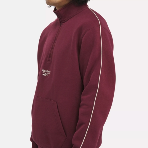 Reebok classic best sale half zip sweatshirt