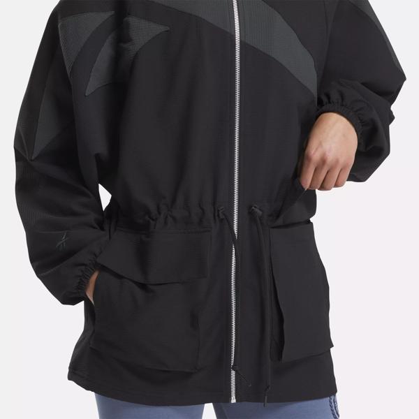 Reebok x ANINE BING Windbreaker Jacket - Black | Reebok