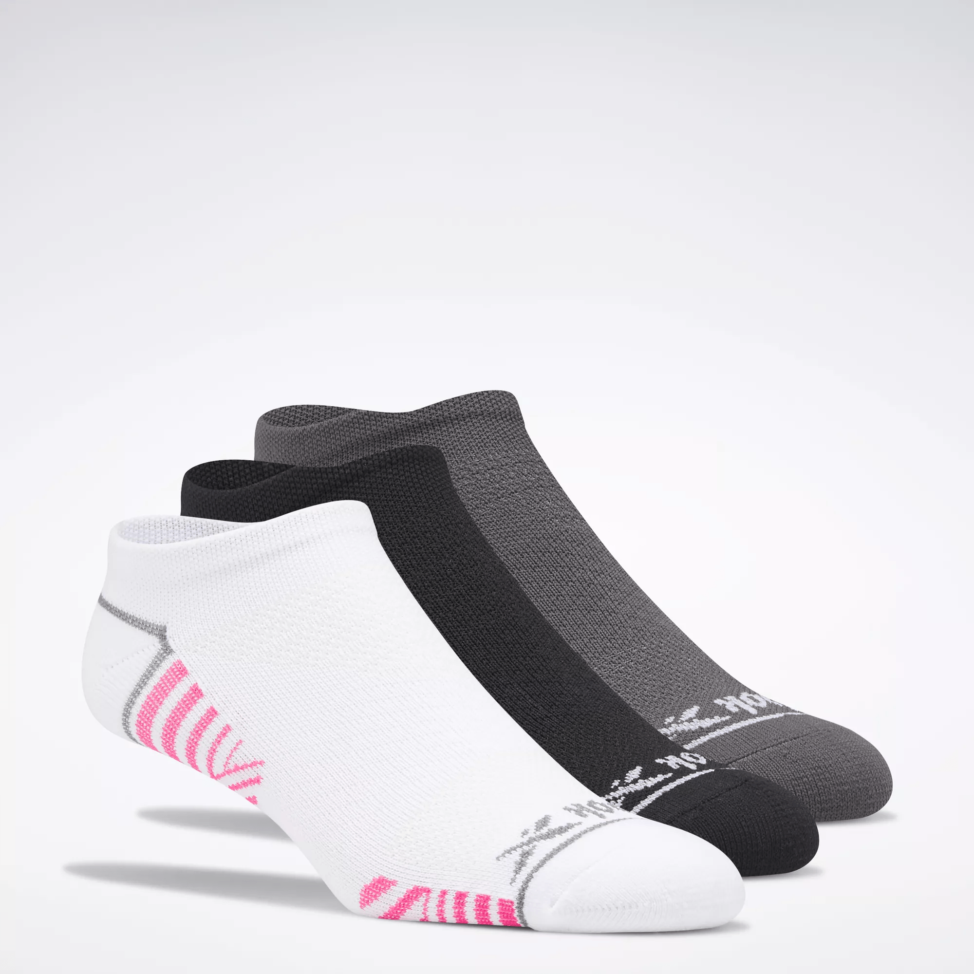 Reebok Zoned Cushion No-show Socks 3 Pairs In Black