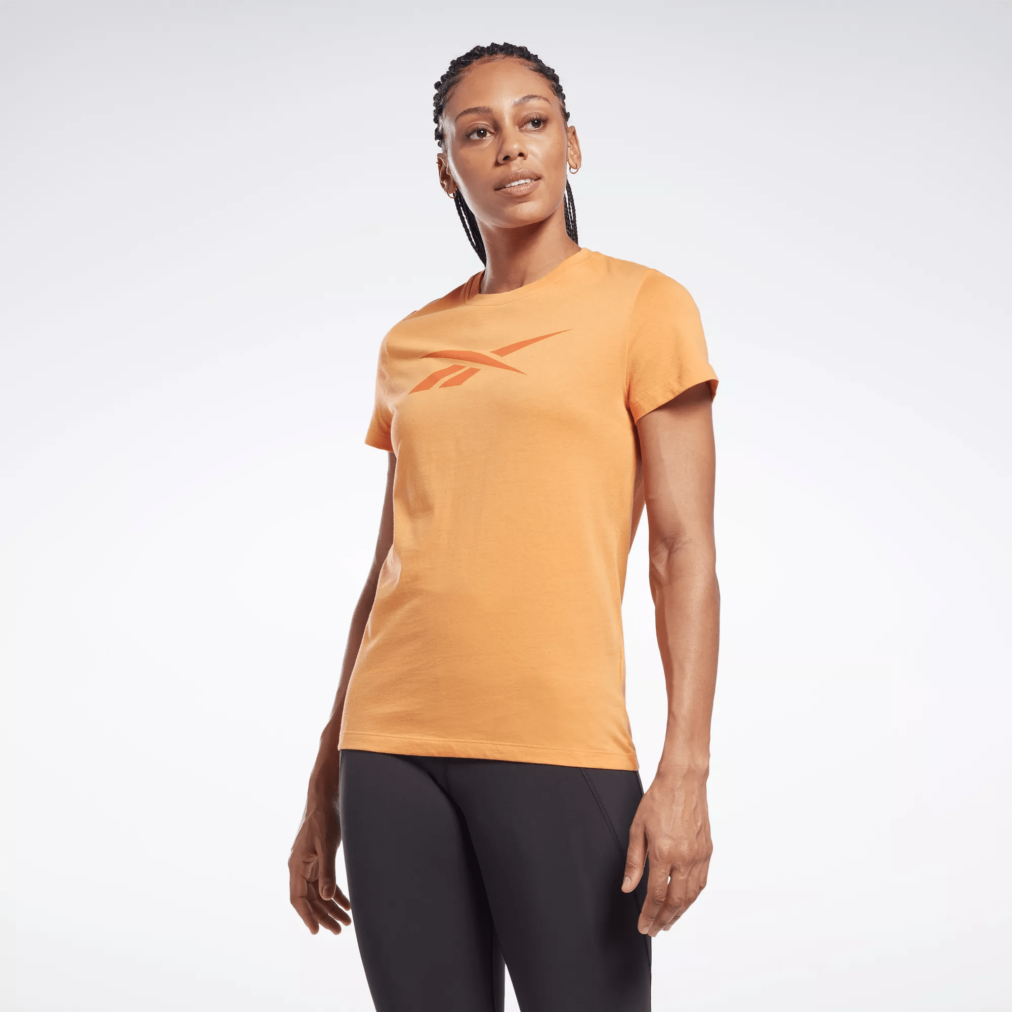 Reebok Training Essentials Vector Graphic Tee In Orange