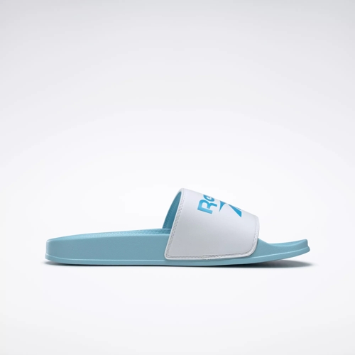 White reebok clearance slides