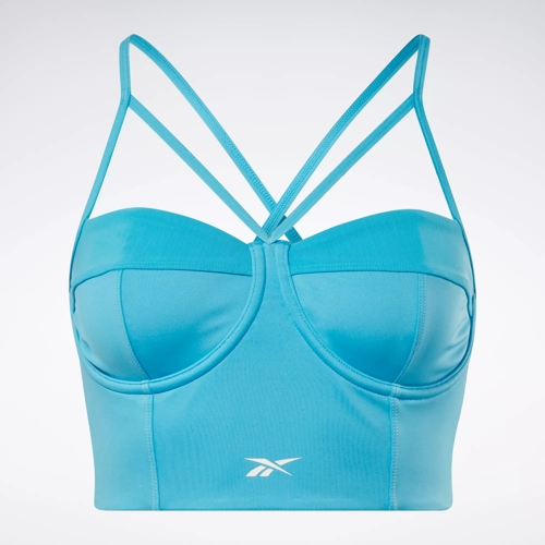 ex M&S GOOD MOVE EXTRA HIGH IMPACT ZIP FRONT SPORTS Bra SOFT TURQUOISE Size  32H 
