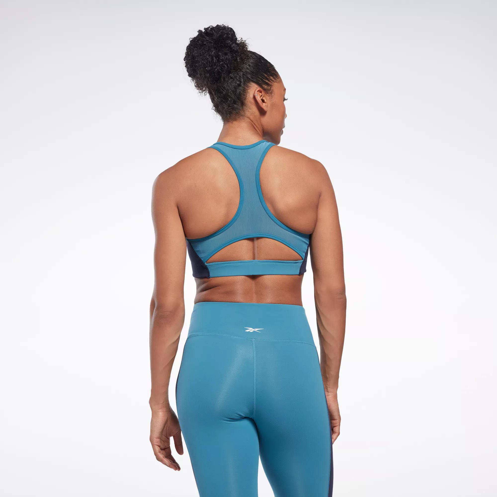 Buy Fitleasure Luxe Color-Block Strappy Yoga Padded Blue Sports