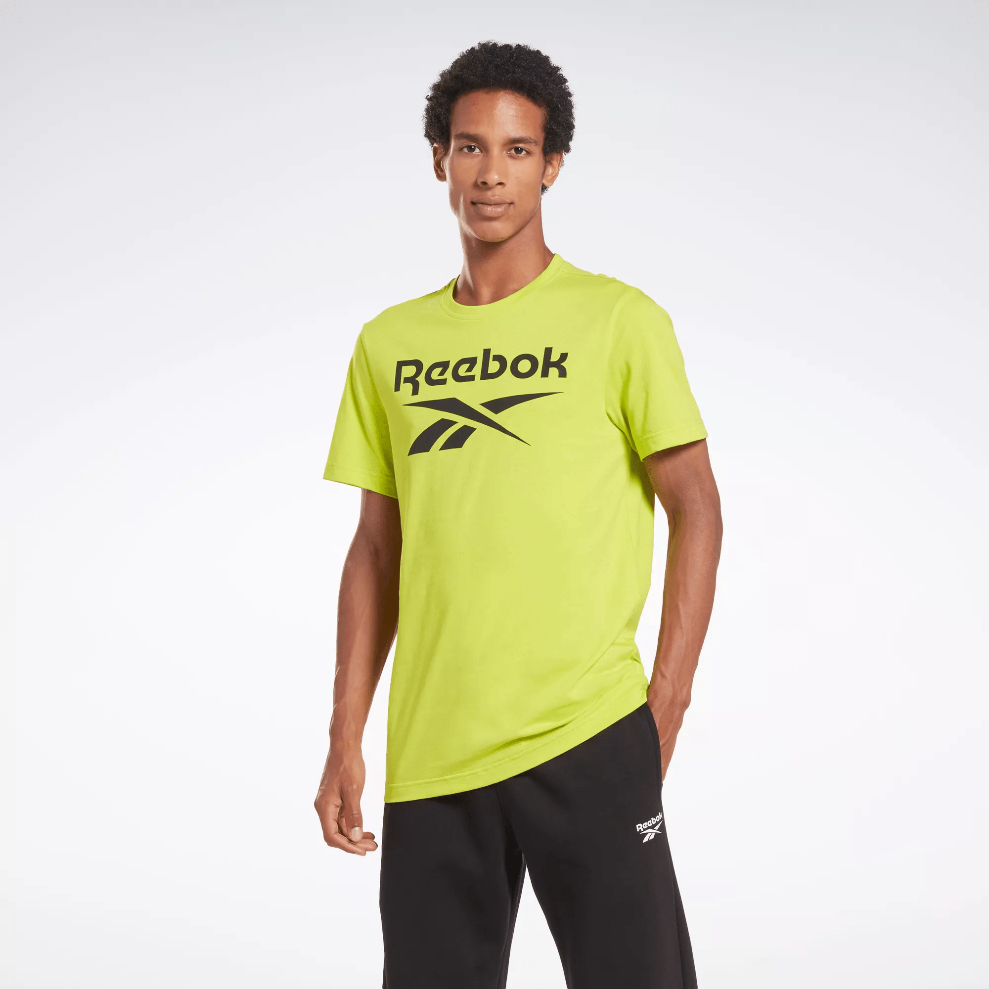 Reebok Identity Big Logo T-shirt In Yellow