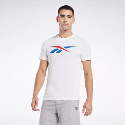 White reebok sale shirt