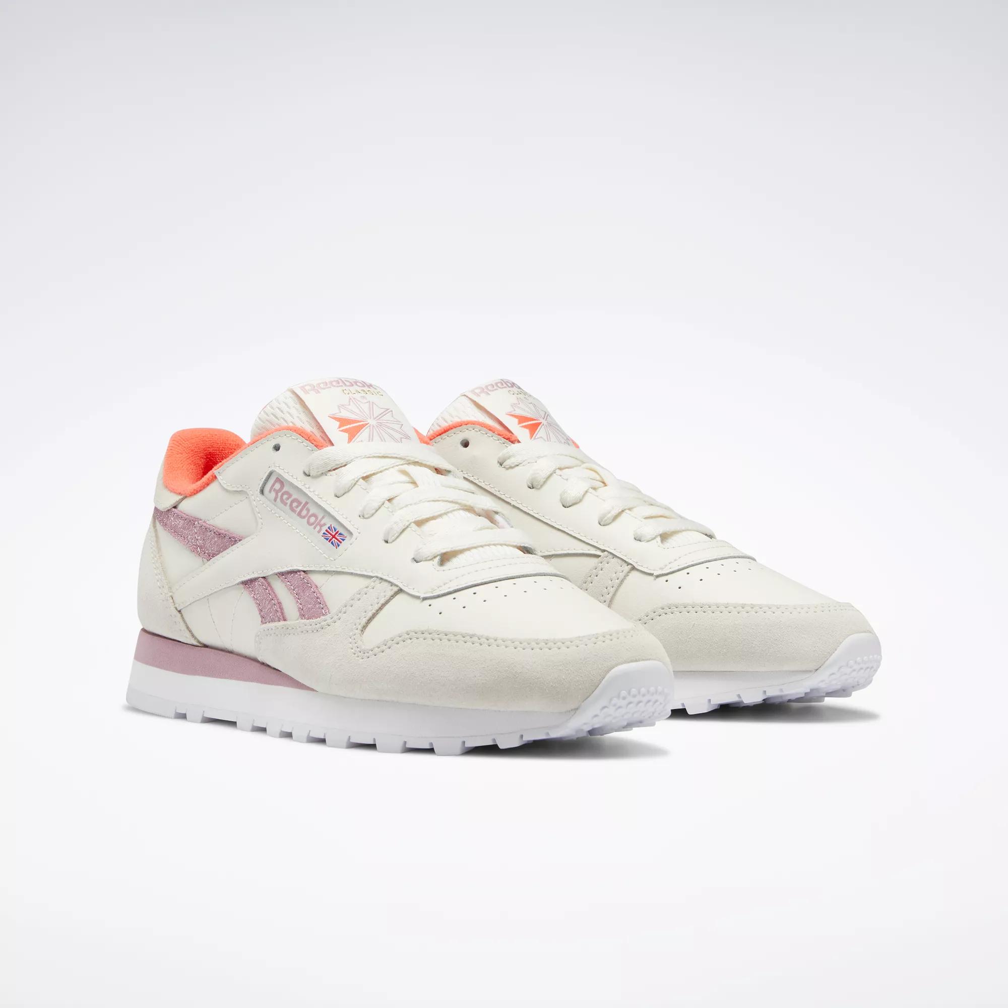 chasquido superávit angustia Classic Leather Women's Shoes - Chalk / Infused Lilac / Ftwr White | Reebok
