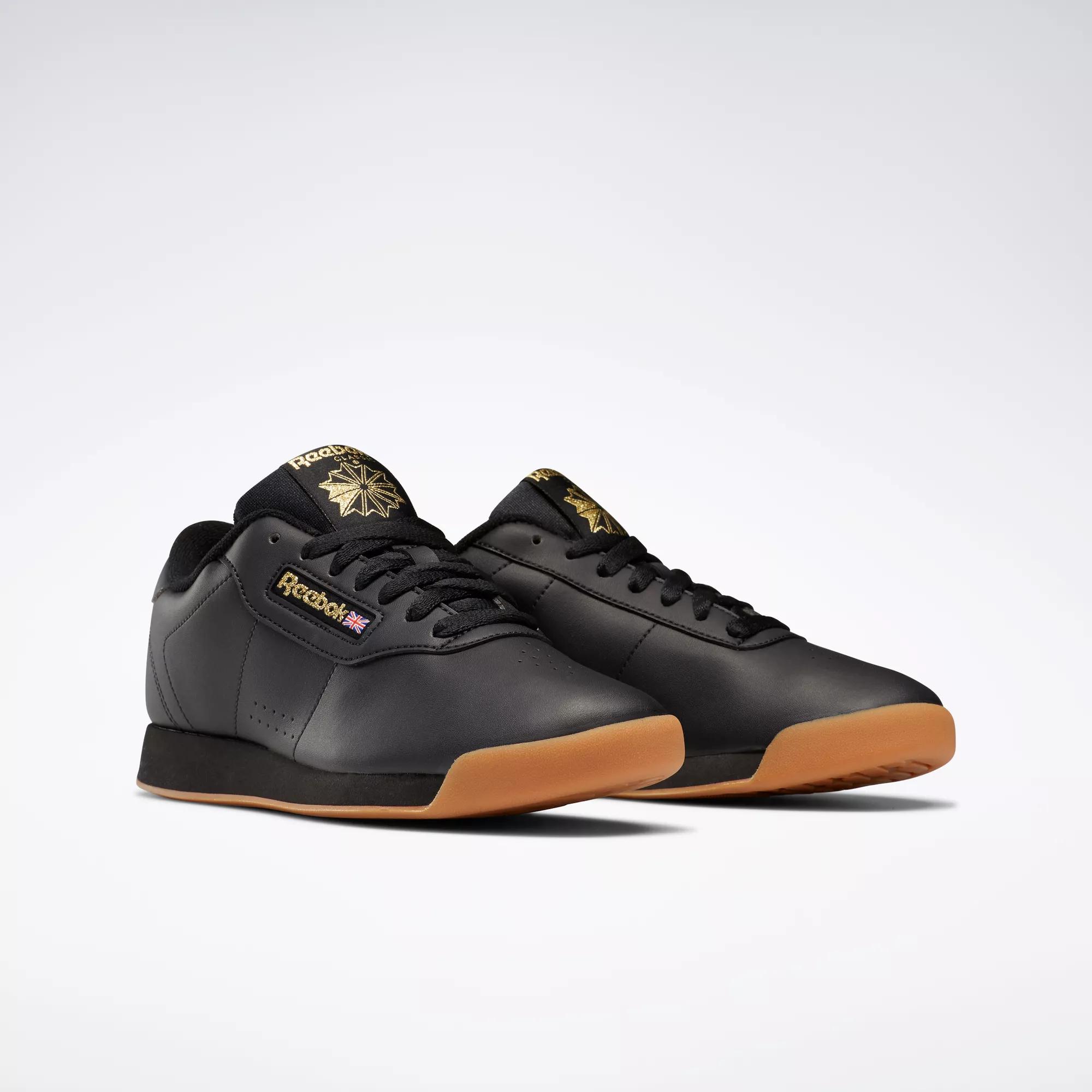 Womens Reebok Princess Leather Black WIDE