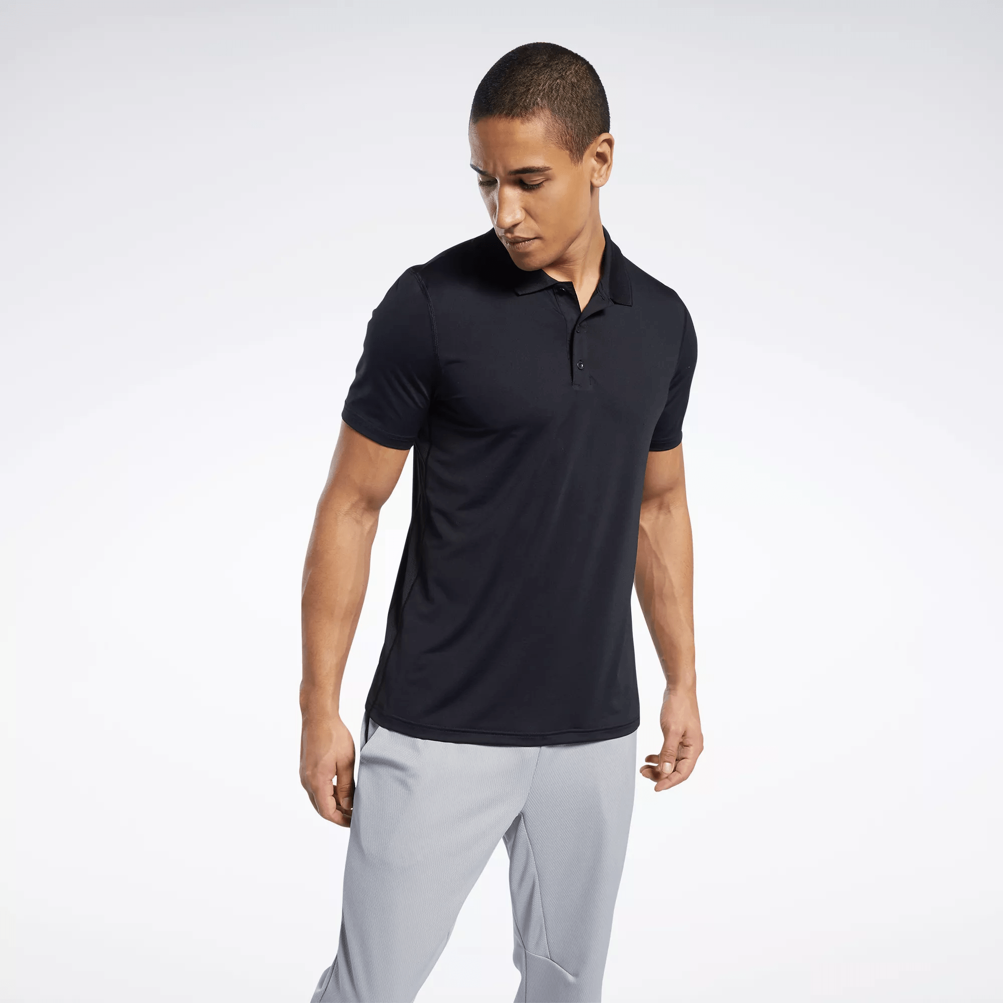 Reebok Workout Ready Polo Shirt In Black