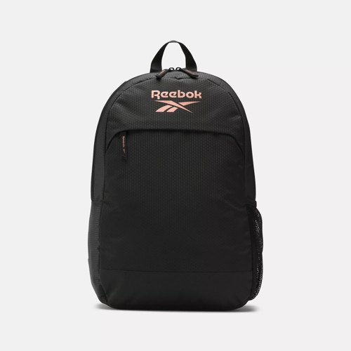 Black backpack rose gold zip sale