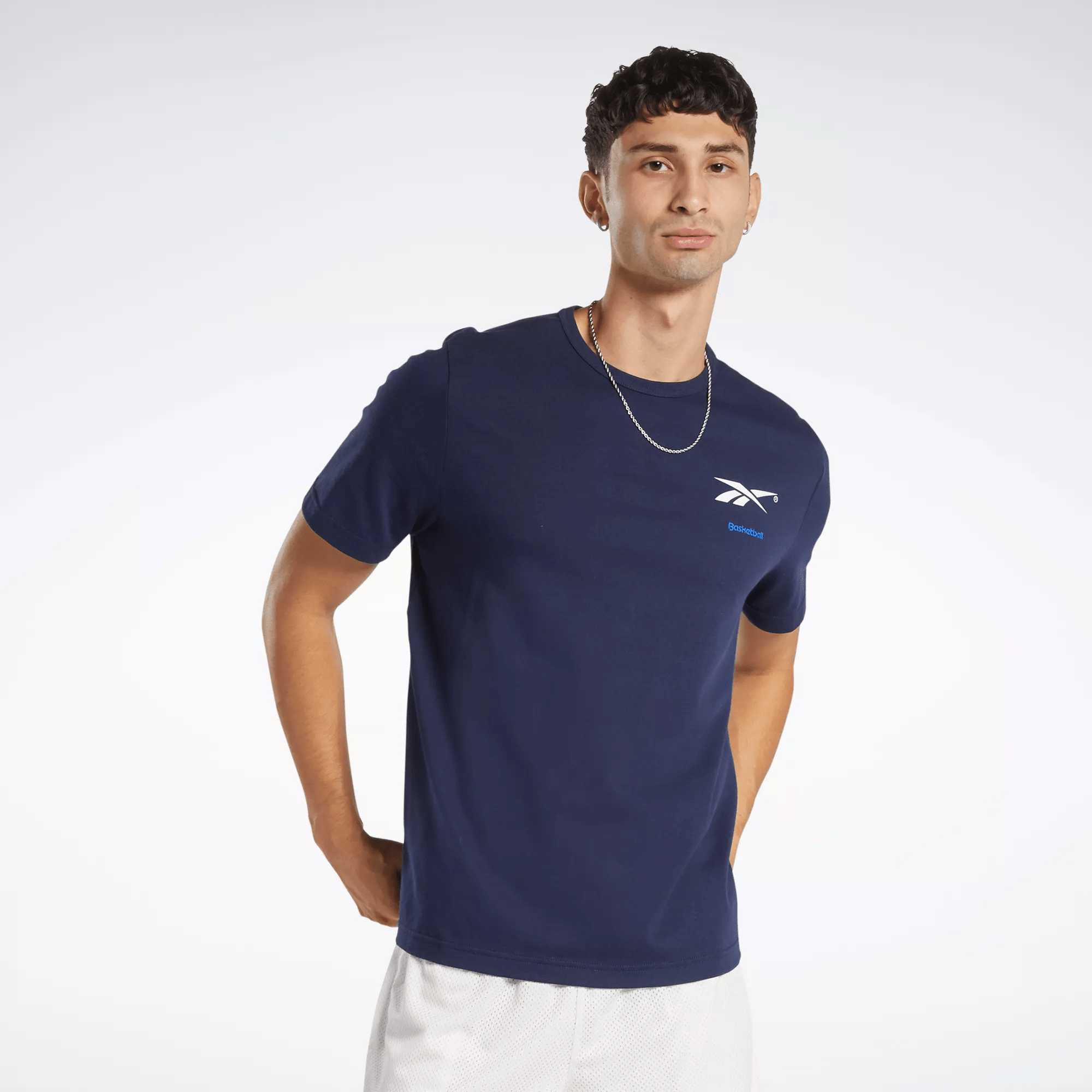 Reebok Basketball Court Top T-shirt In Blue