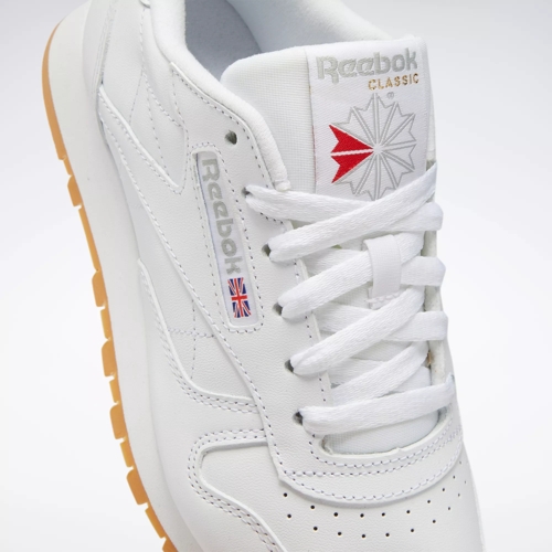 Classic Leather Rubber Pure / 3 Gum-03 Ftwr - | Grey Reebok Shoes / Reebok White
