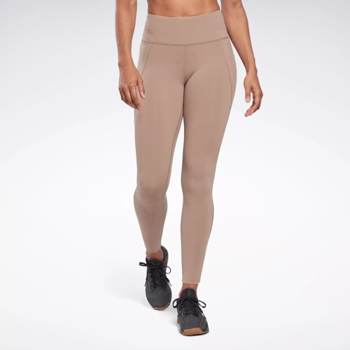 Lux High-Waisted Tights Taupe | Reebok
