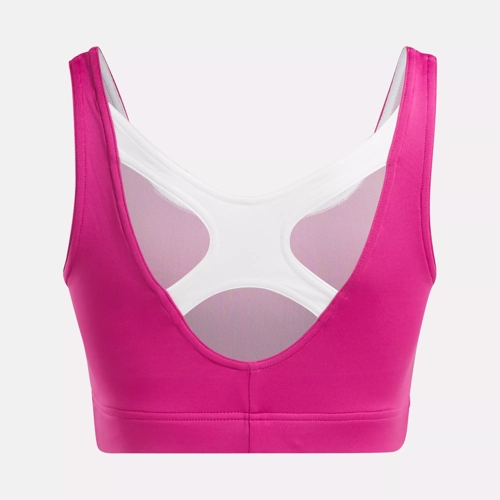 Reebok Women's Standard Sports Bra, Full Support, Pursuit Pink