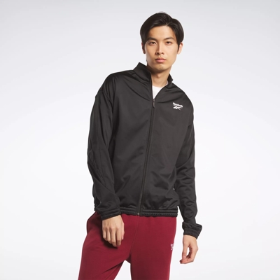 Reebok Identity Vector Knit Track Jacket - Black / Black