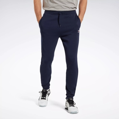 Reebok Identity Joggers in Medium Grey Heather / White