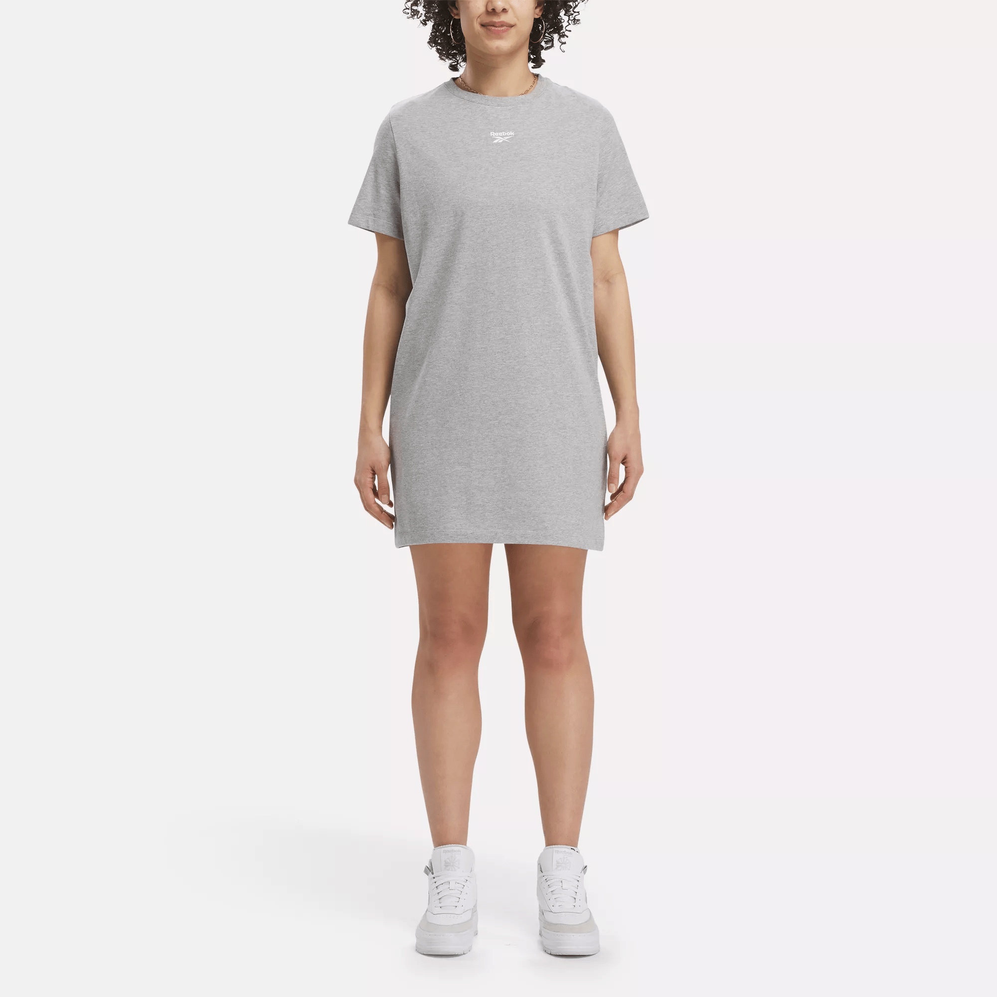 Reebok Identity T-shirt Dress In Grey
