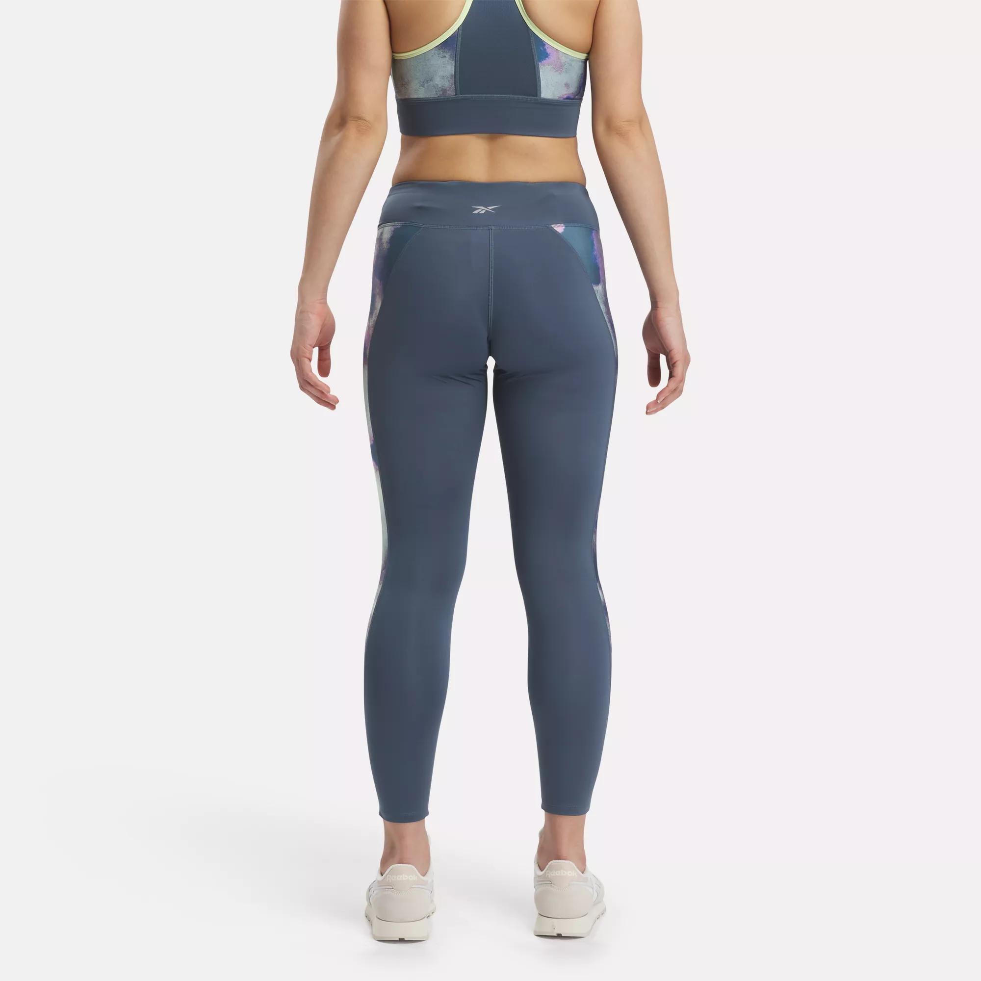 Running Allover Print Leggings - Hoops Blue | Reebok