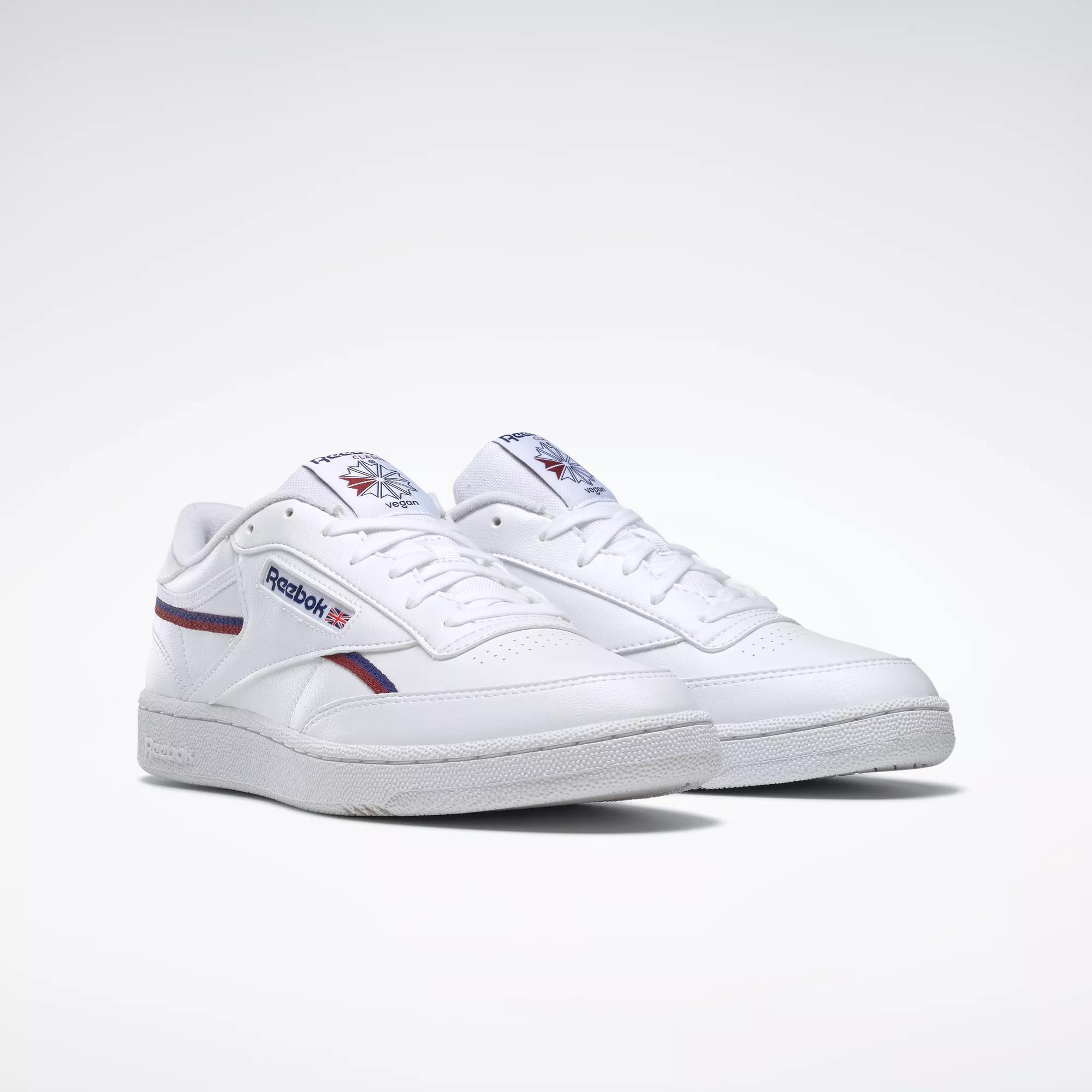 Club C 85 Vegan Shoes - Ftwr White / Classic Cobalt / Classic Burgundy |