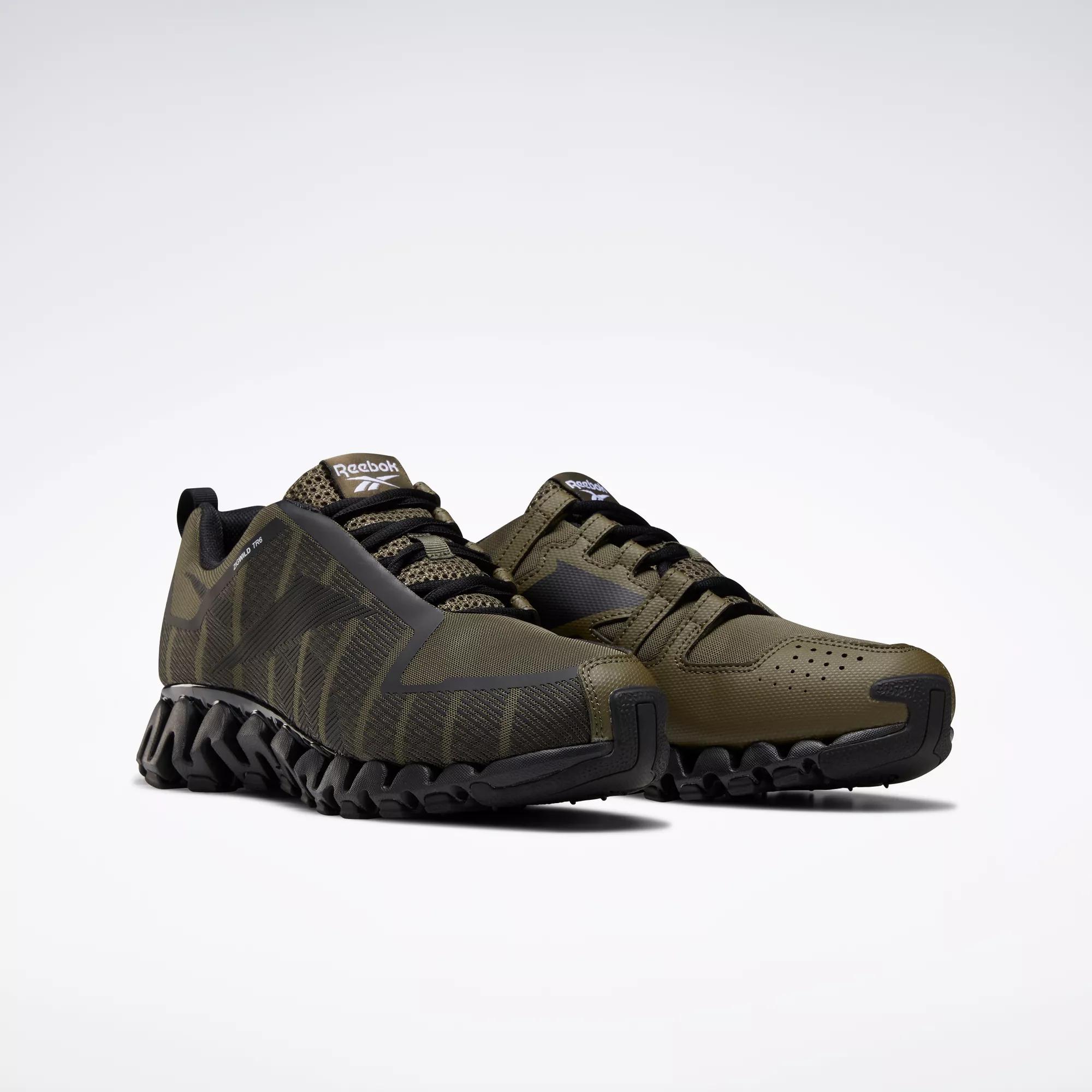 ZigWild Trail 6 Shoes - Army Green / Core Black / Ftwr White | Reebok