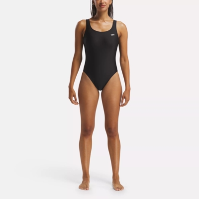 Basic One-Piece Swimsuit with Low Scoop Back